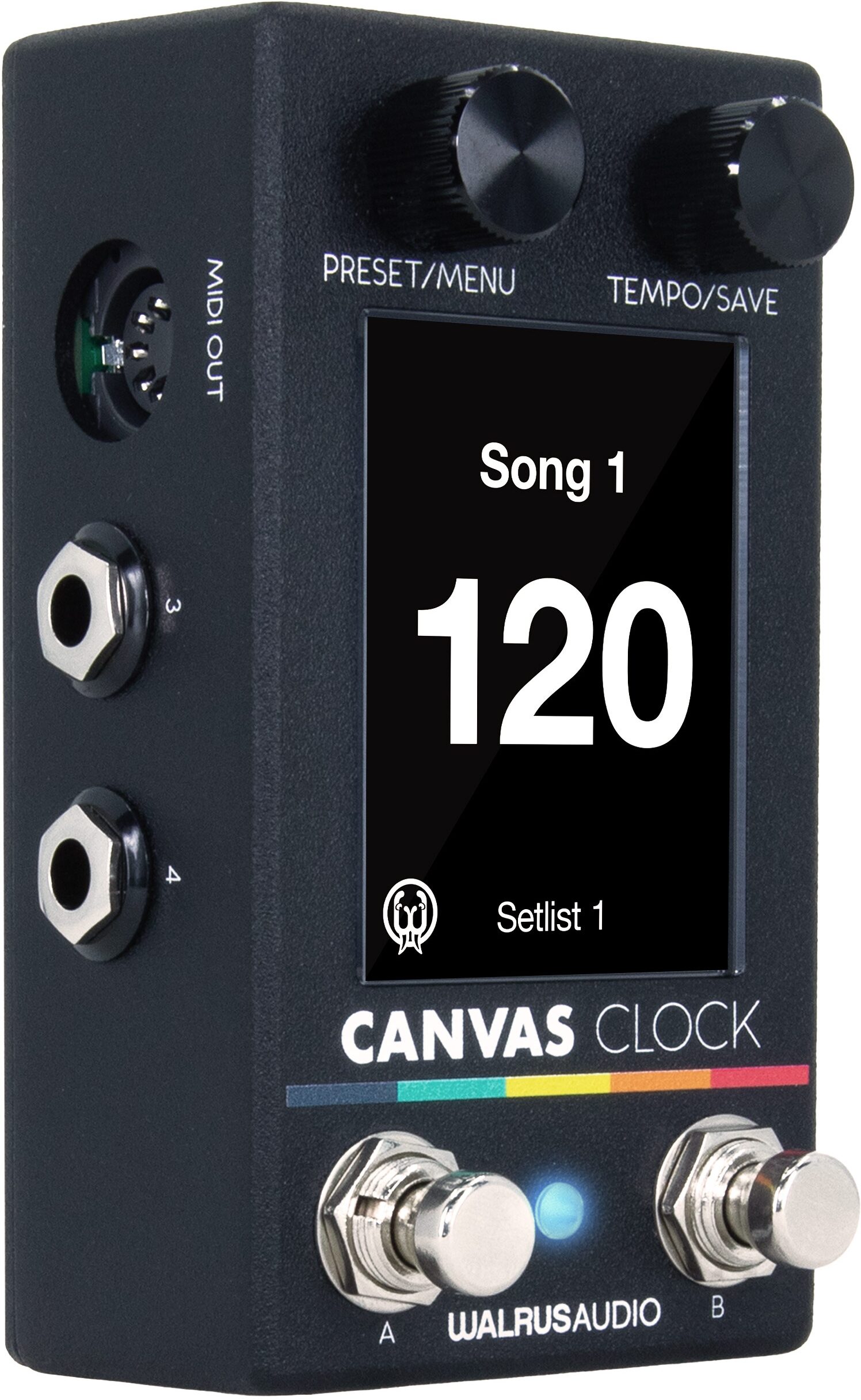 Walrus Audio Canvas Clock MIDI Sync Pedal, New, Action Position Back