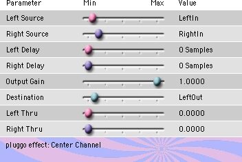 Cycling '74 Pluggo 3.1 VST MAS RTAS (Macintosh), Audio Routing - Center Channel