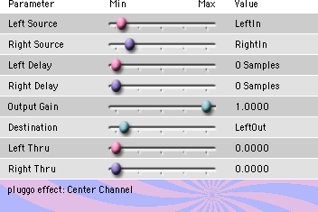 Cycling '74 Pluggo 3.1 VST MAS RTAS (Macintosh), Audio Routing - Center Channel