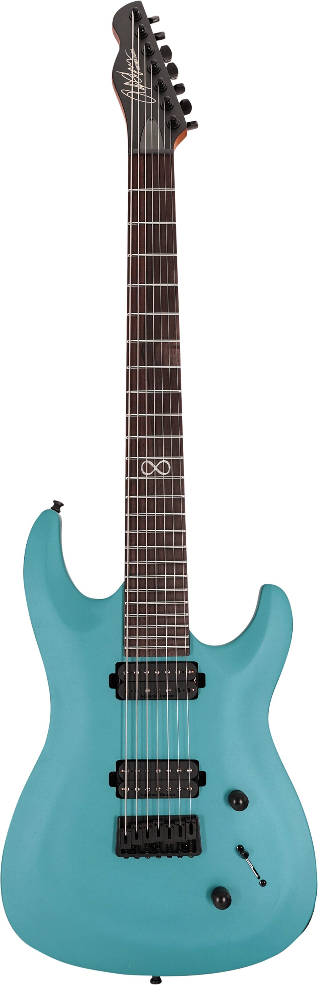 Chapman ML1-7 Pro Modern Electric Guitar, 7-String, Teal Satin Metallic, Open Box (Very Good), Action Position Back