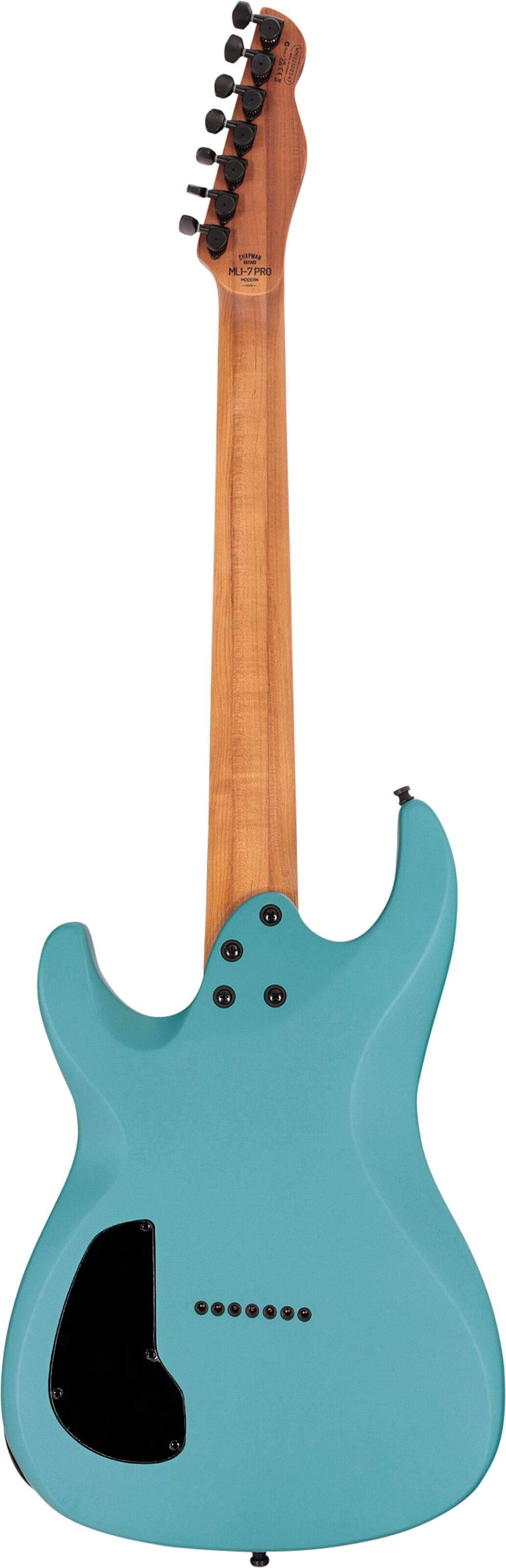 Chapman ML1-7 Pro Modern Electric Guitar, 7-String, Teal Satin Metallic, Open Box (Very Good), Action Position Back