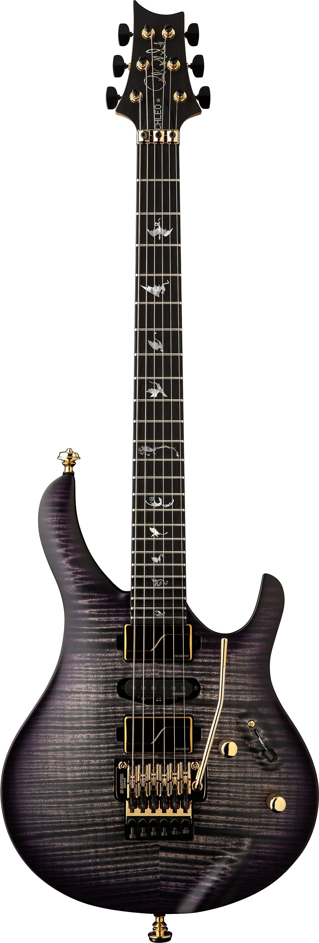 PRS Paul Reed Smith Herman Li Chleo Limited Edition Electric Guitar, Charcoal Purple Wrap Burst, Action Position Back