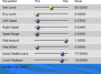 Cycling '74 Pluggo 3.1 VST MAS RTAS (Macintosh), Delay Effects - Comber