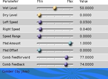 Cycling '74 Pluggo 3.1 VST MAS RTAS (Macintosh), Delay Effects - Comber