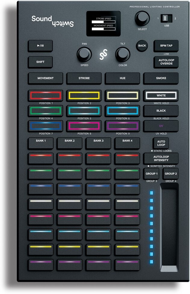 SoundSwitch Control One Lighting Controller, New, Action Position Back