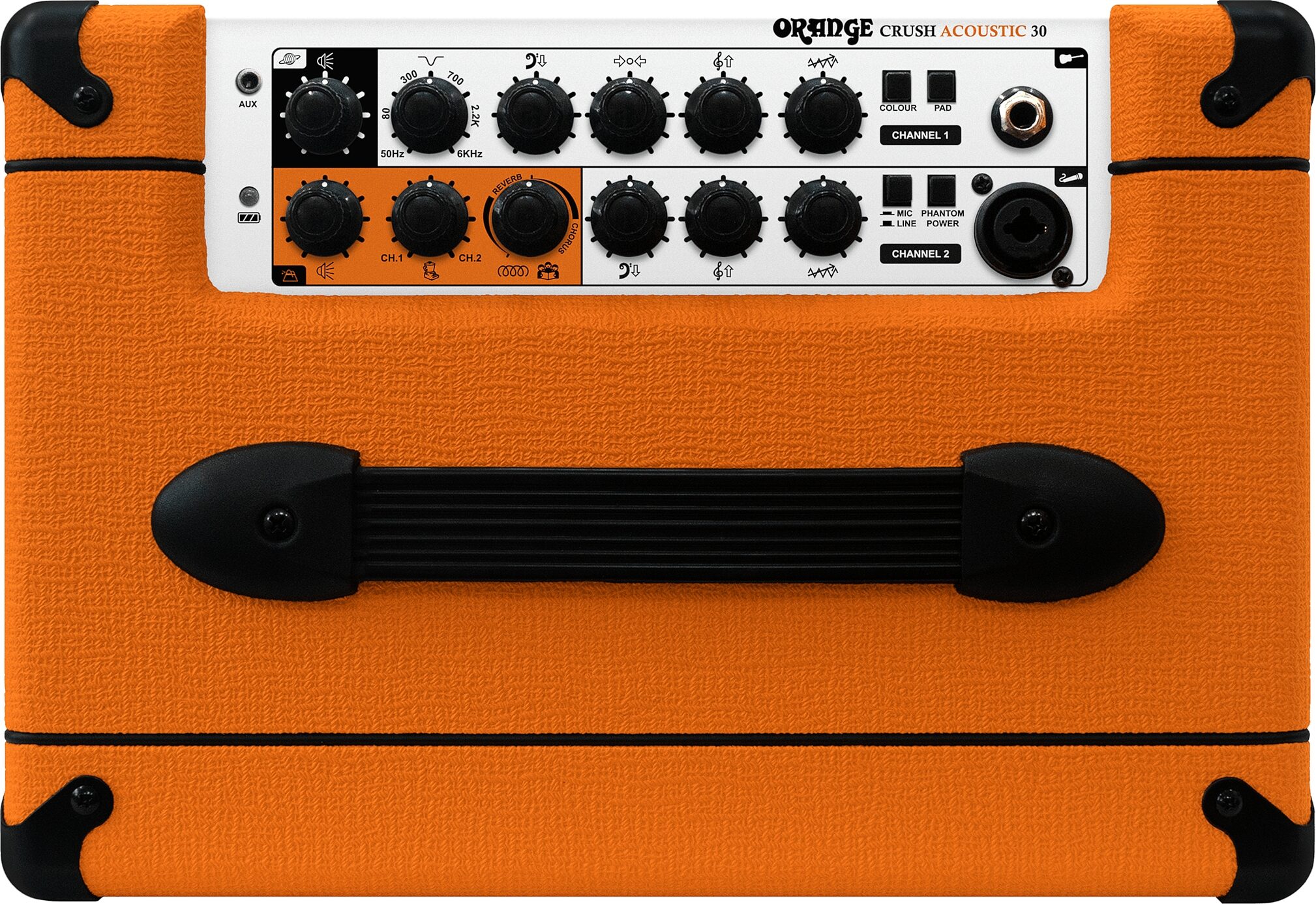 Orange Crush Acoustic 30 Guitar Combo Amplifier (30 Watts, 1x8"), Orange, Open Box (Very Good), Action Position Back
