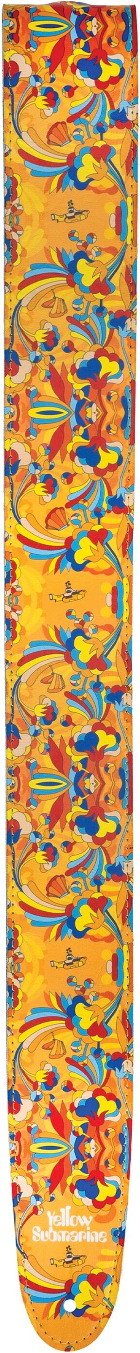 D'Addario Beatles Yellow Submarine 55th Anniversary Polyester Guitar Strap, Primrose Prairie, 25BYS02, Action Position Back