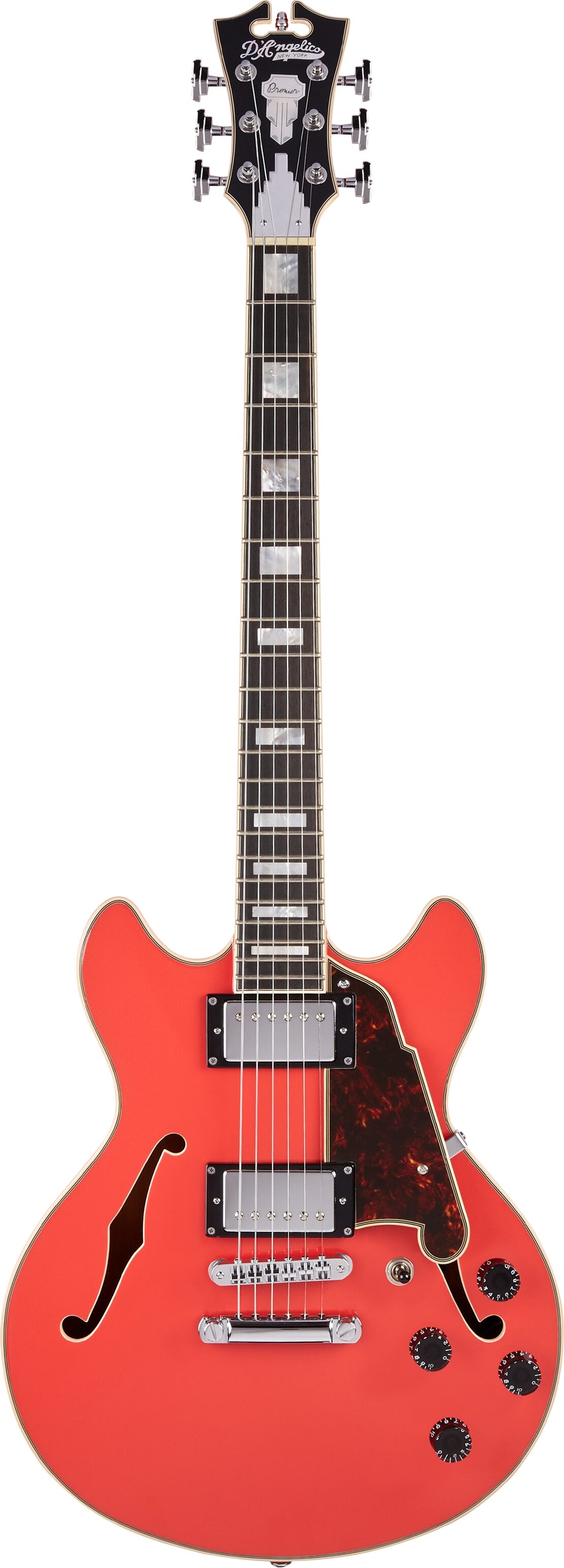 D'Angelico Premier Mini DC Stopbar Electric Guitar (with Gig Bag), Main