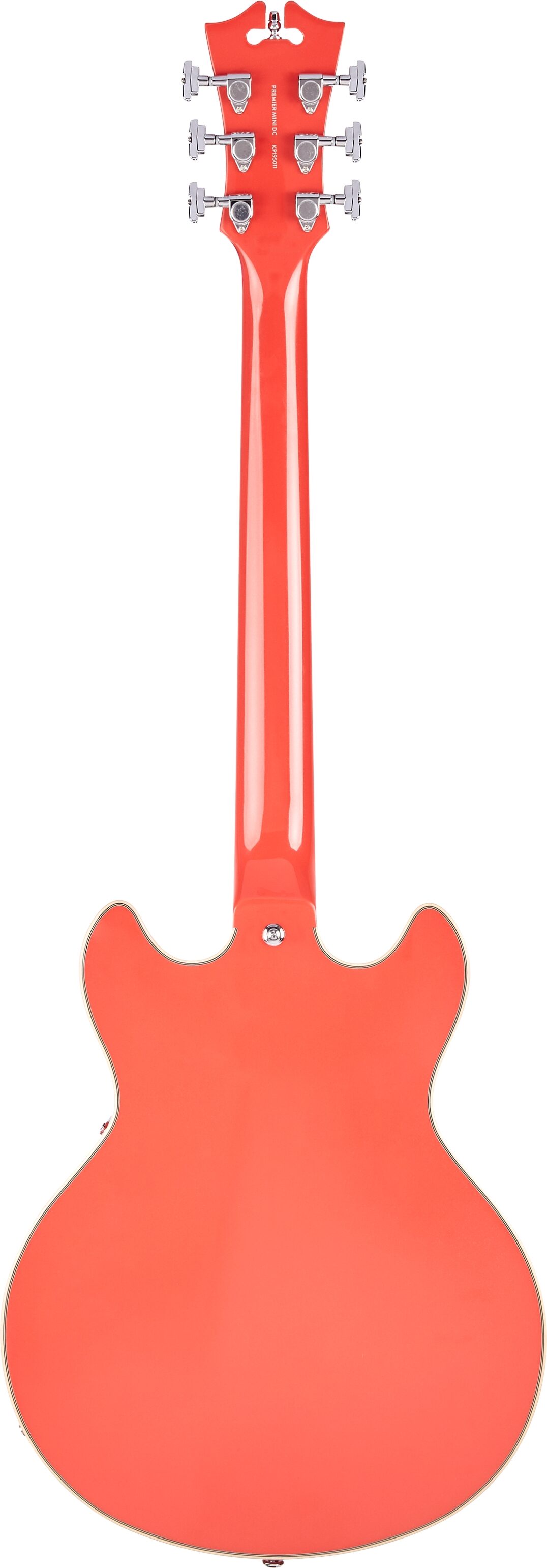 D'Angelico Premier Mini DC Stopbar Electric Guitar (with Gig Bag), Rear detail Back