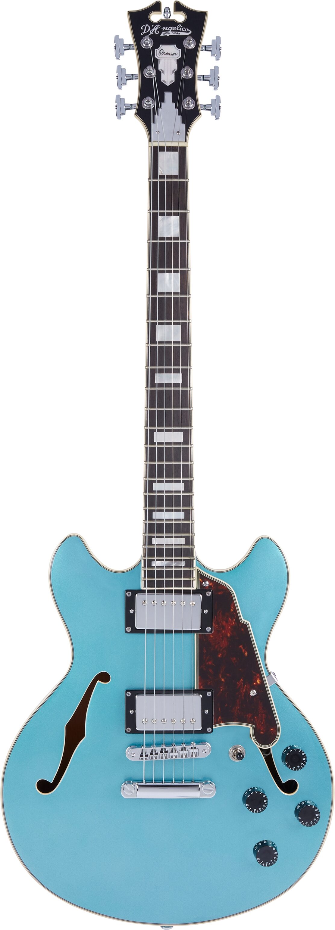 D'Angelico Premier Mini DC Stopbar Electric Guitar (with Gig Bag), Main