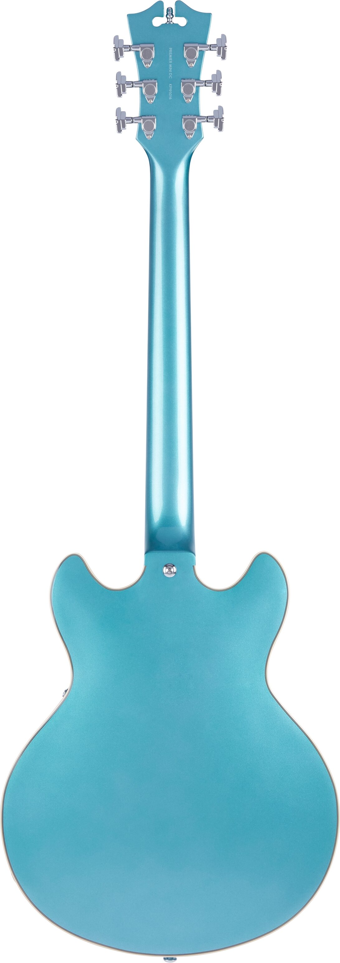 D'Angelico Premier Mini DC Stopbar Electric Guitar (with Gig Bag), Rear detail Back