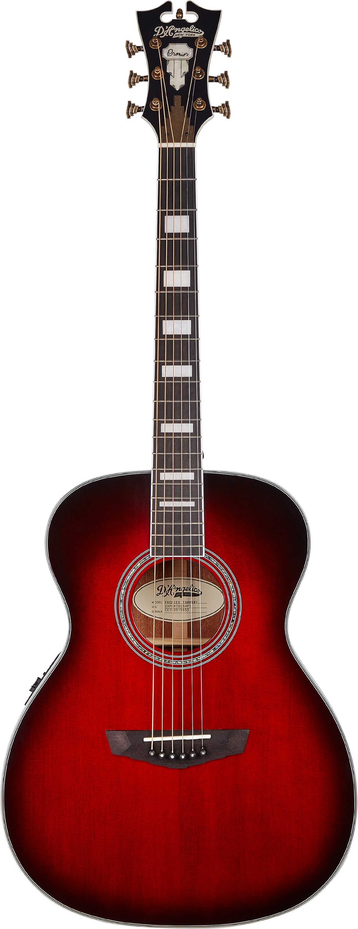 D'Angelico Premier Tammany Acoustic-Electric Guitar, Action Position Back