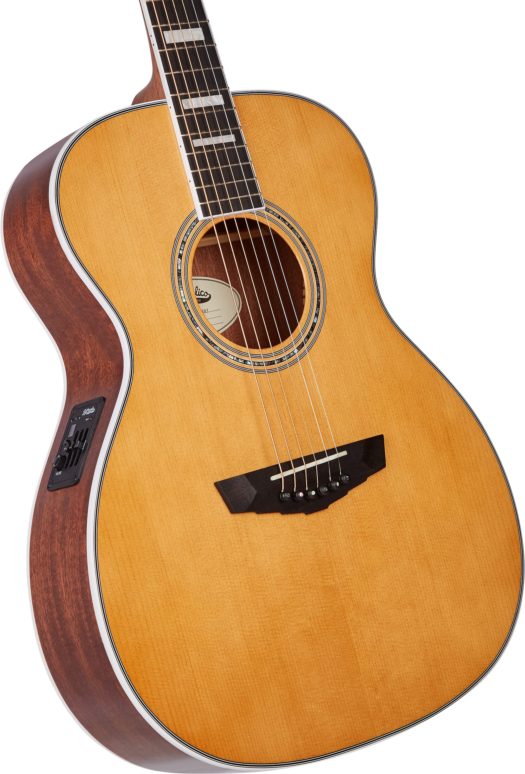 D'Angelico Premier Tammany Acoustic-Electric Guitar, Action Position Back