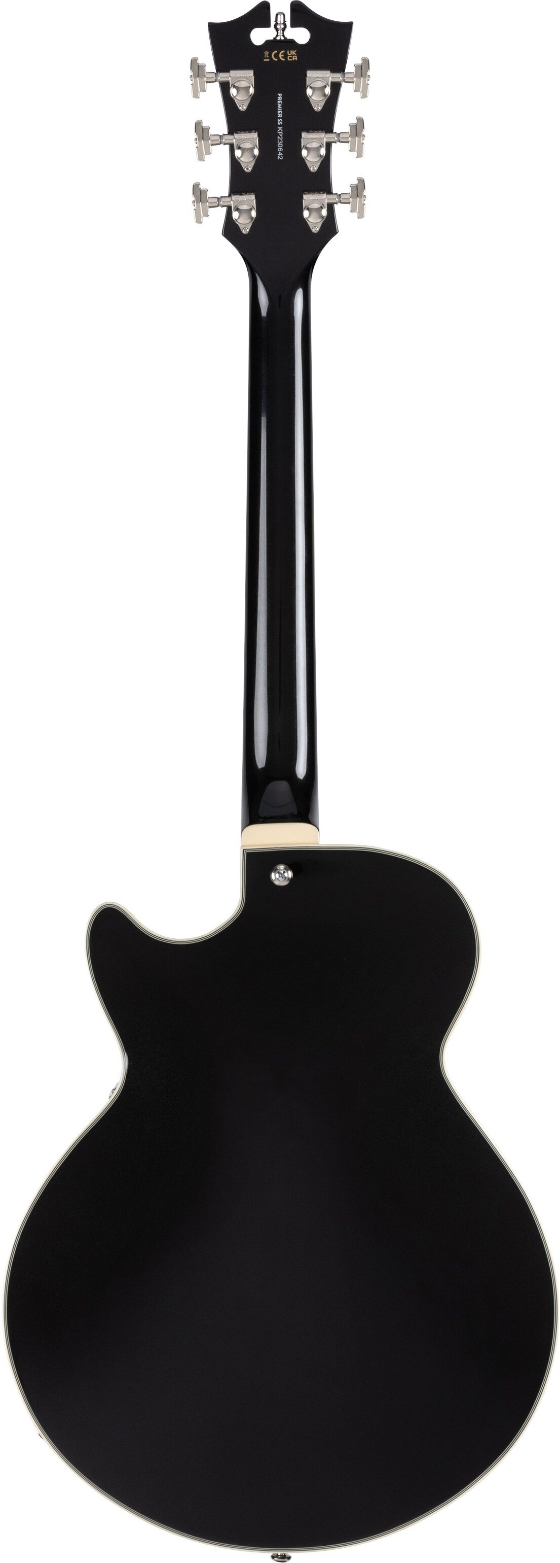 D'Angelico Premier SS Electric Guitar (with Gig Bag), Black Flake, nolabel