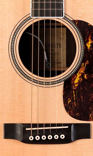 Martin DC16RGTEP Premium Cutaway Acoustic-Electric Guitar (with Case), Bridge