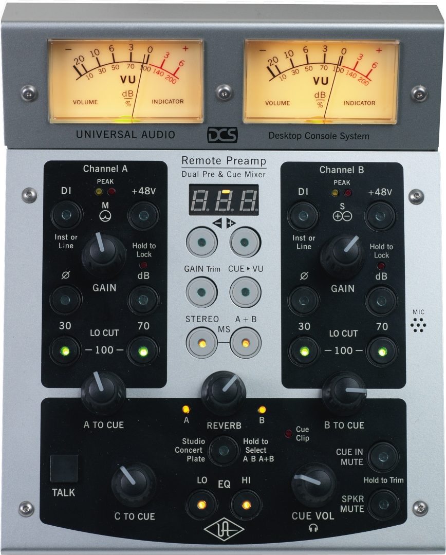 Universal Audio DCS Remote Preamp 2-Channel Microphone Preamp, Remote Front