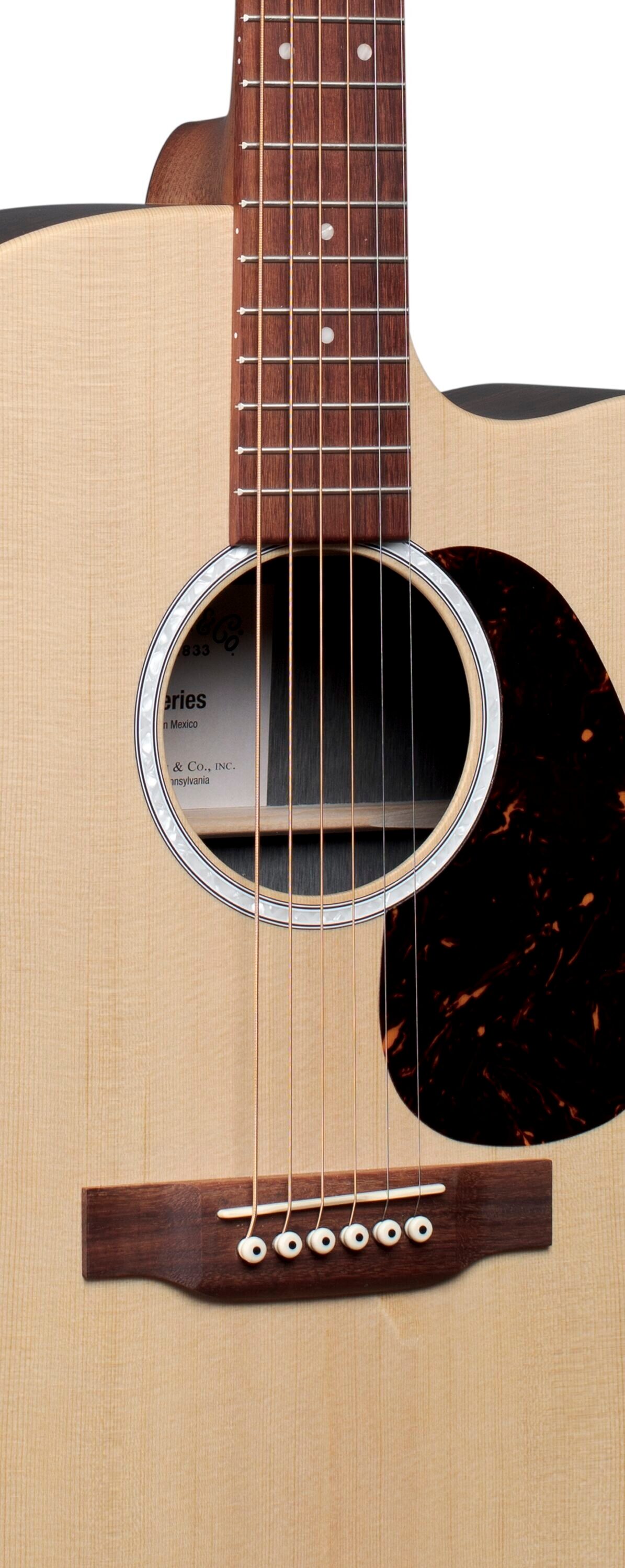 Martin DC-X2E Dreadnought Acoustic-Electric Guitar (with Gig Bag), Detail Front