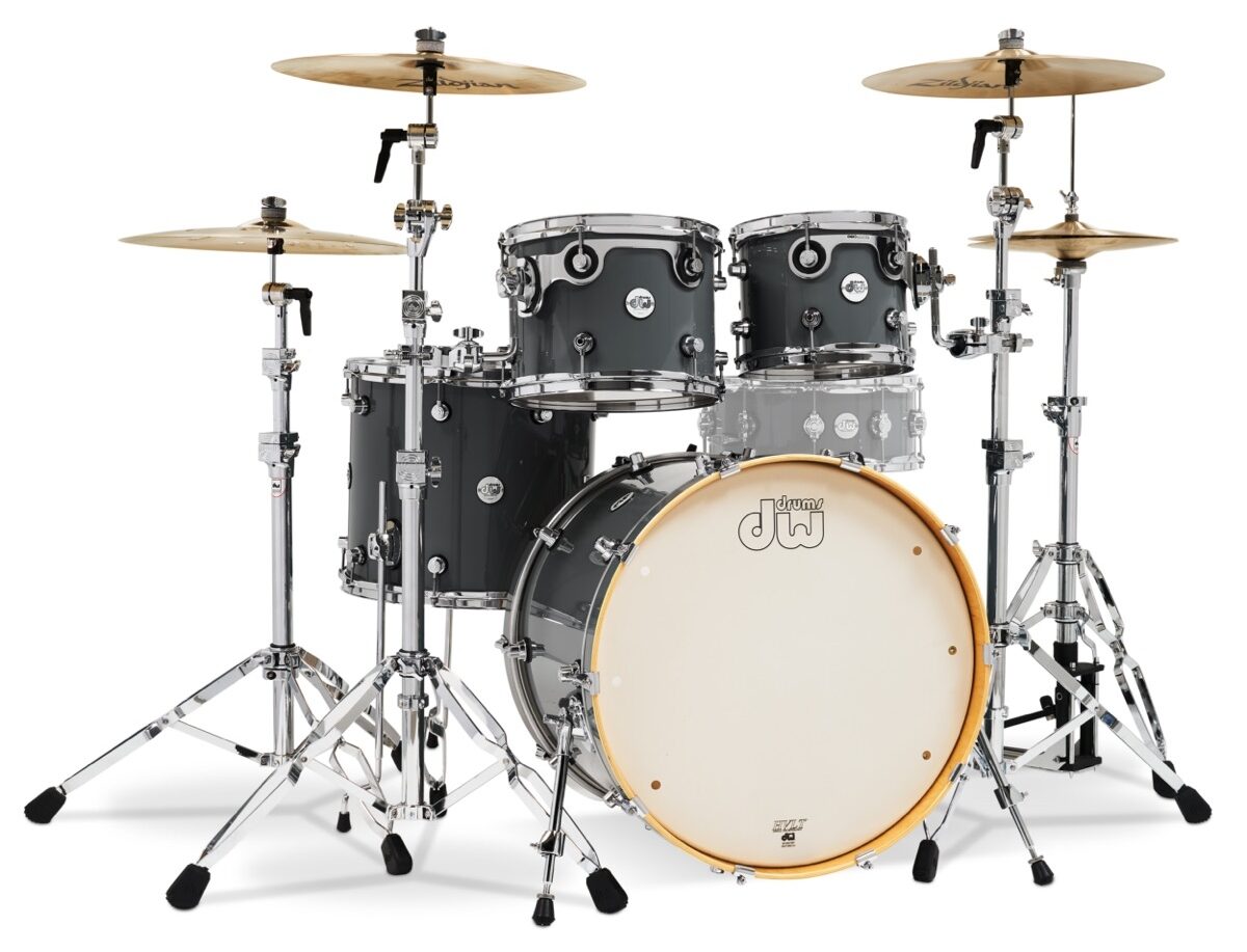 Drum Workshop Design Series Shell Kit, 4-Piece, Steel Grey, view