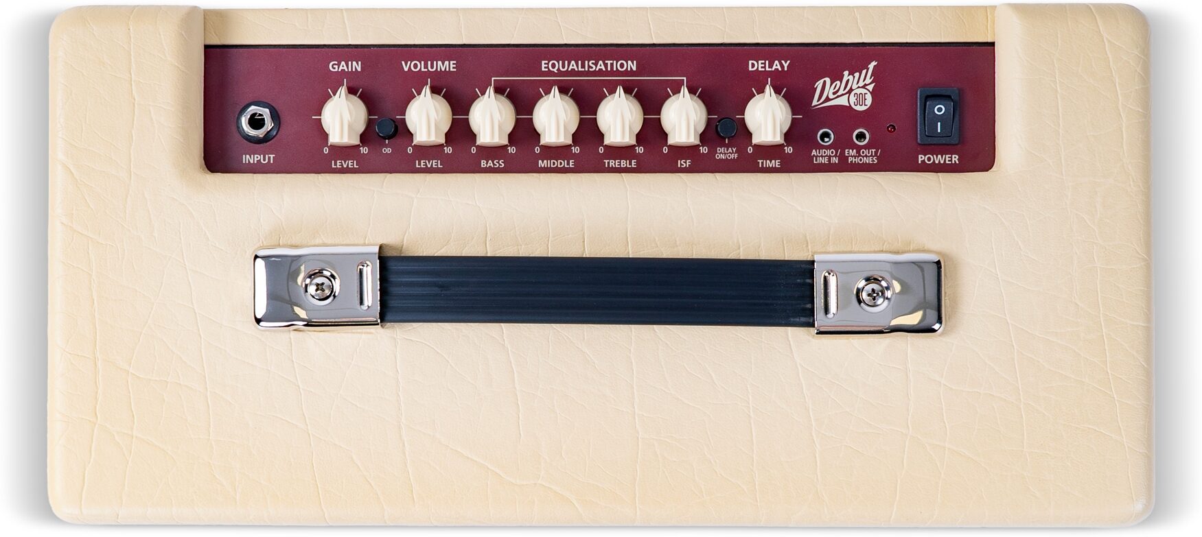 Blackstar Debut 30E Guitar Combo Amplifier (30 Watts, 1x10"), Cream, Action Position Back
