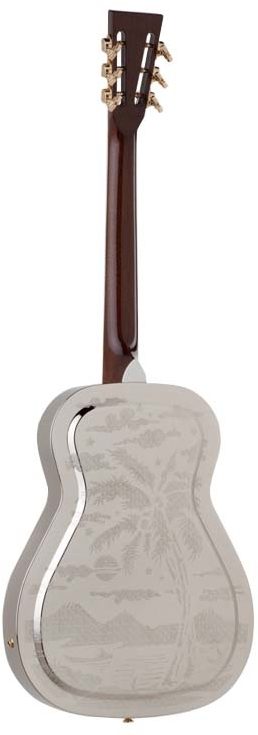 Dean Chrome Resonator Guitar, Chrome and Gold - Back