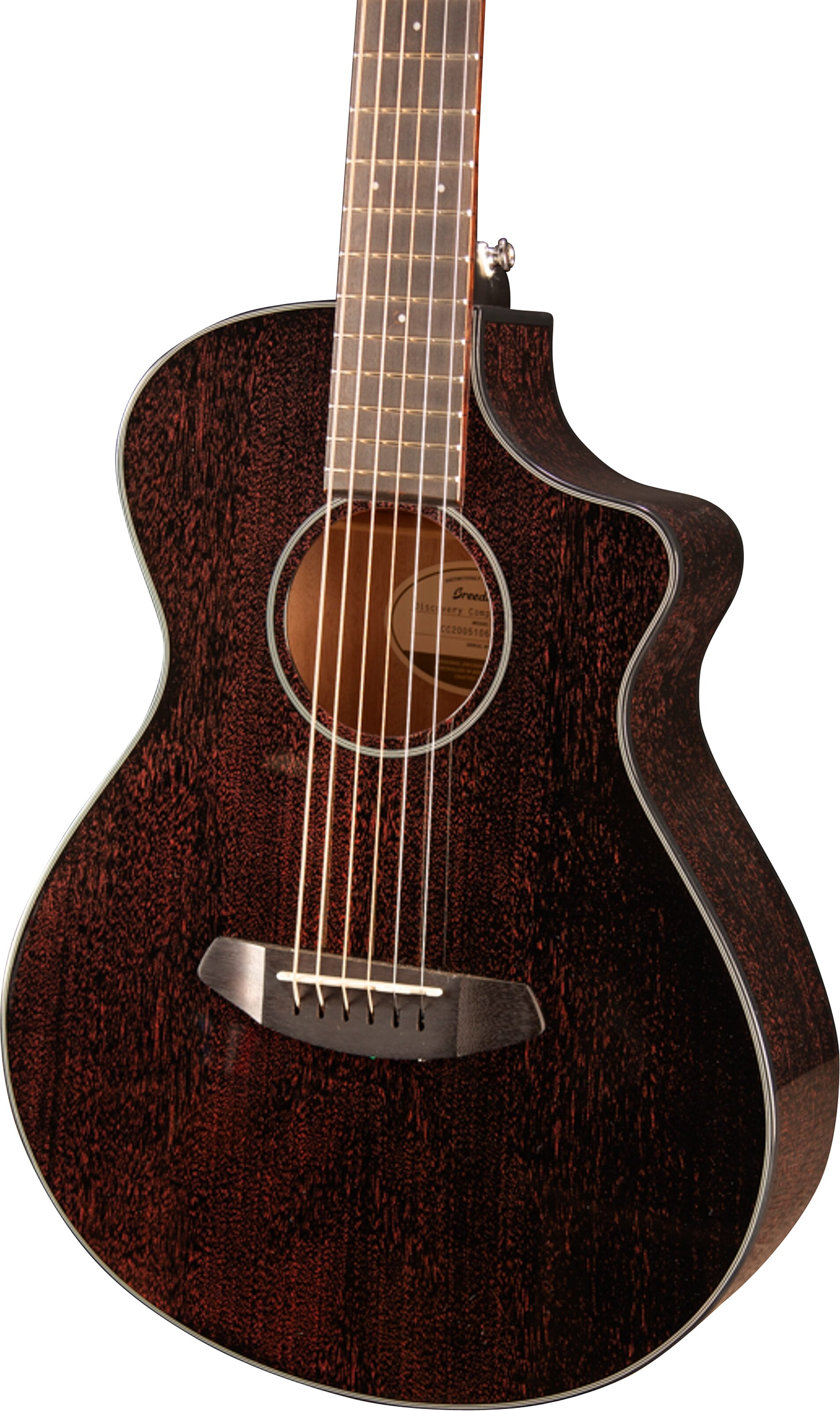 Breedlove Limited Edition Discovery Companion CE Travel Acoustic-Electric Guitar, Action Position Back