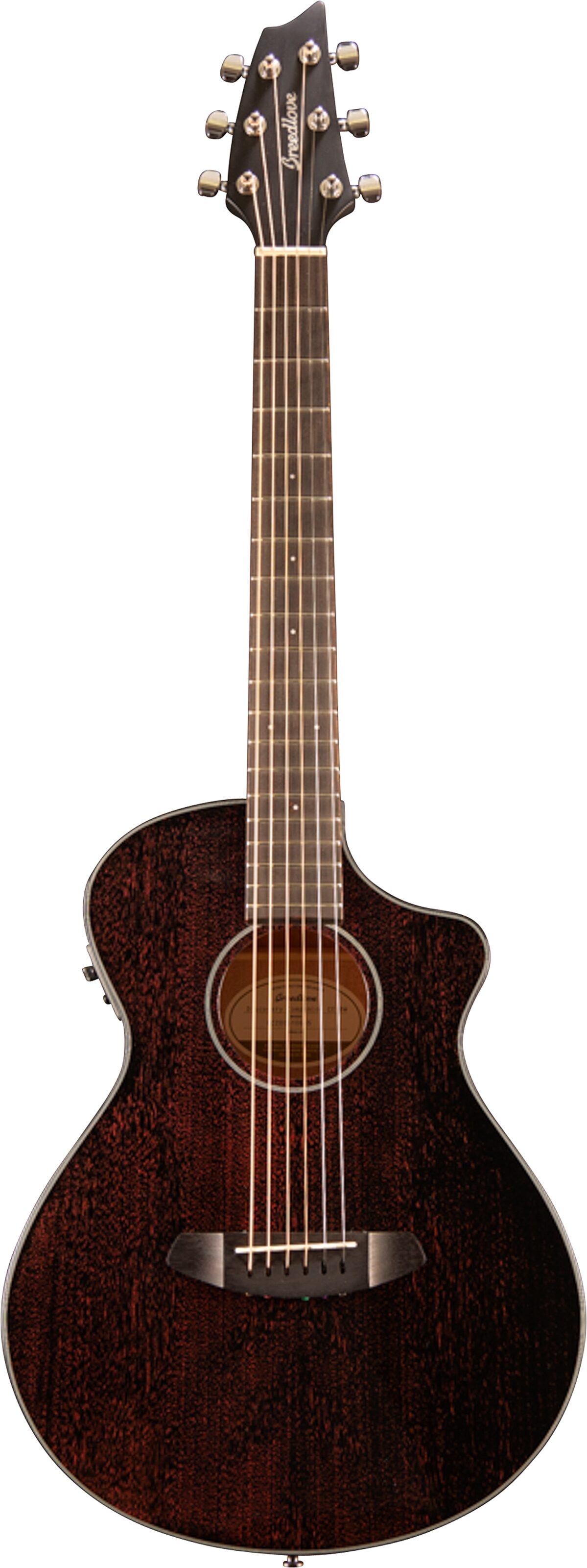 Breedlove Limited Edition Discovery Companion CE Travel Acoustic-Electric Guitar, Action Position Back
