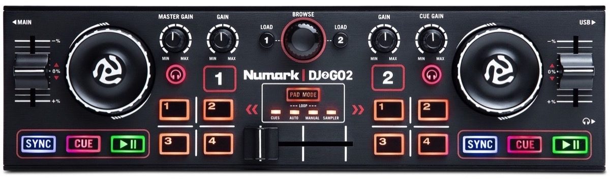 Numark DJ2GO2 Pocket DJ Controller with Audio Interface, Main