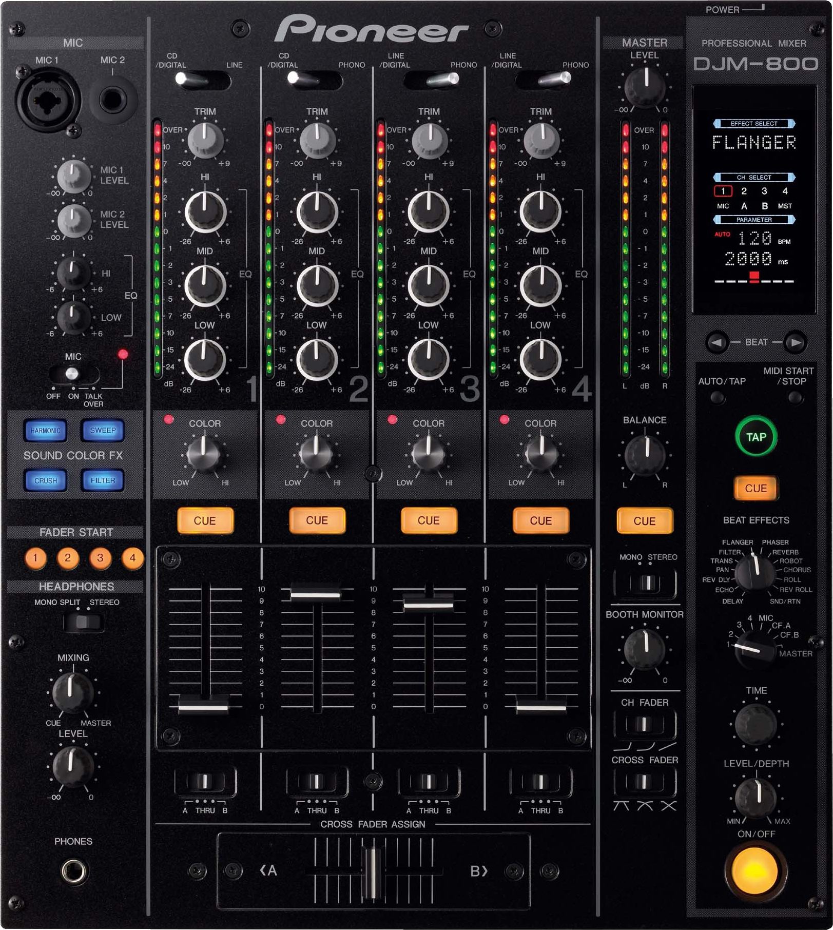 Pioneer DJM-800 4-Channel DJ Mixer | zZounds