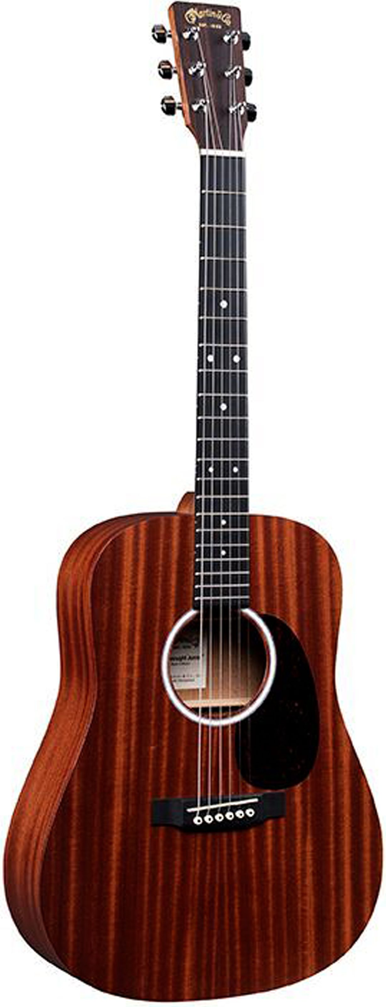 Martin D Jr-10 Acoustic-Electric Guitar (with Gig Bag), Action Position Back