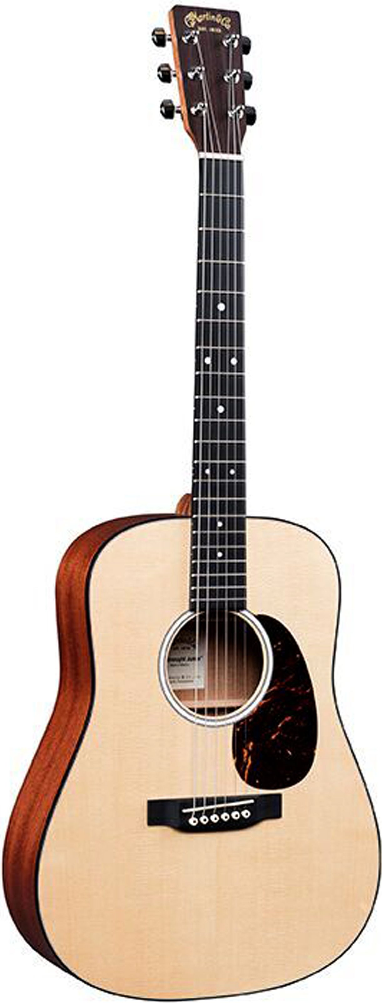 Martin D Jr-10 Acoustic-Electric Guitar (with Gig Bag), Action Position Back