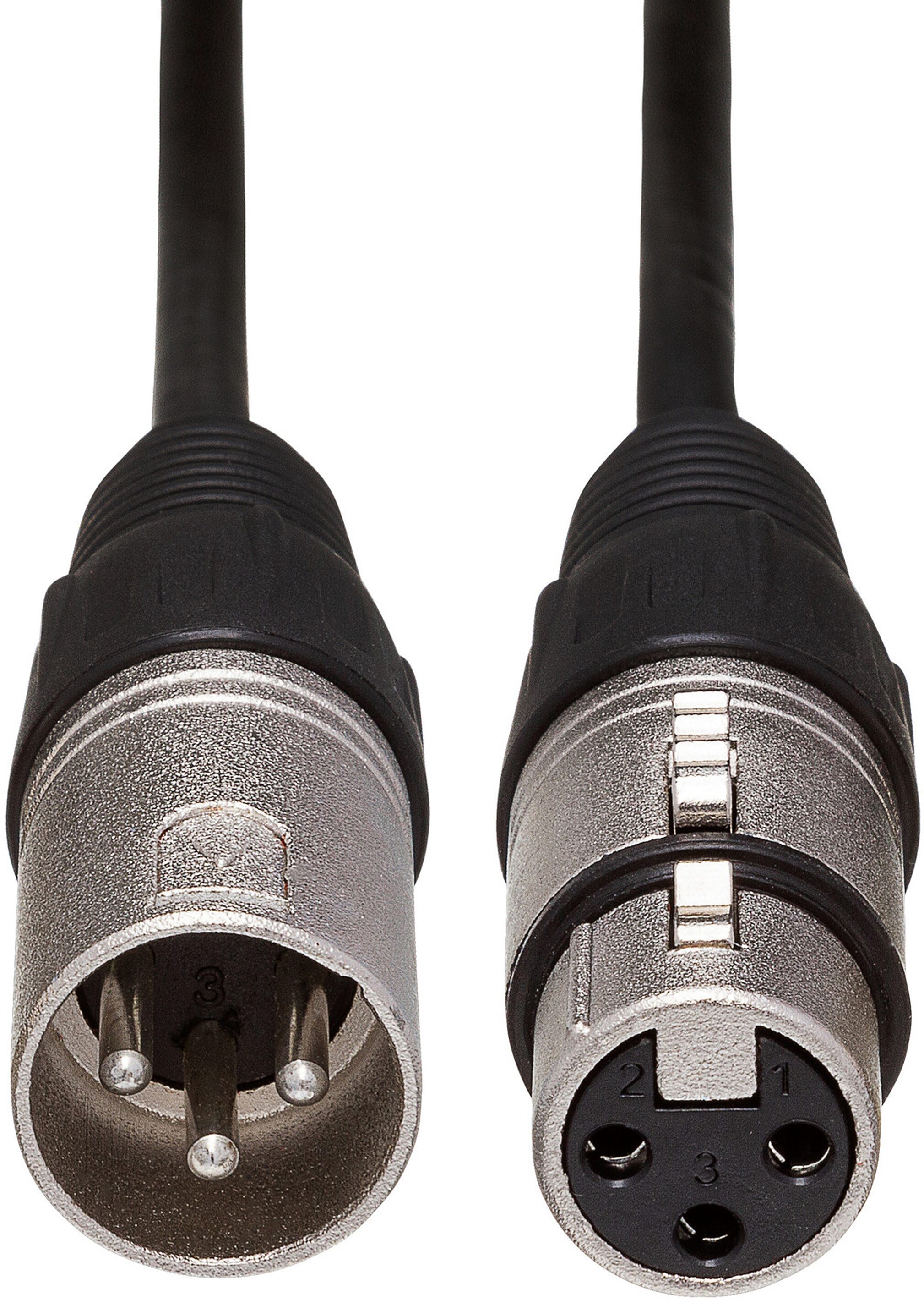 Hosa DMX512 2-Conductor XLR3-M to XLR3-F Cable, 5 foot, DMX-305, Action Position Back