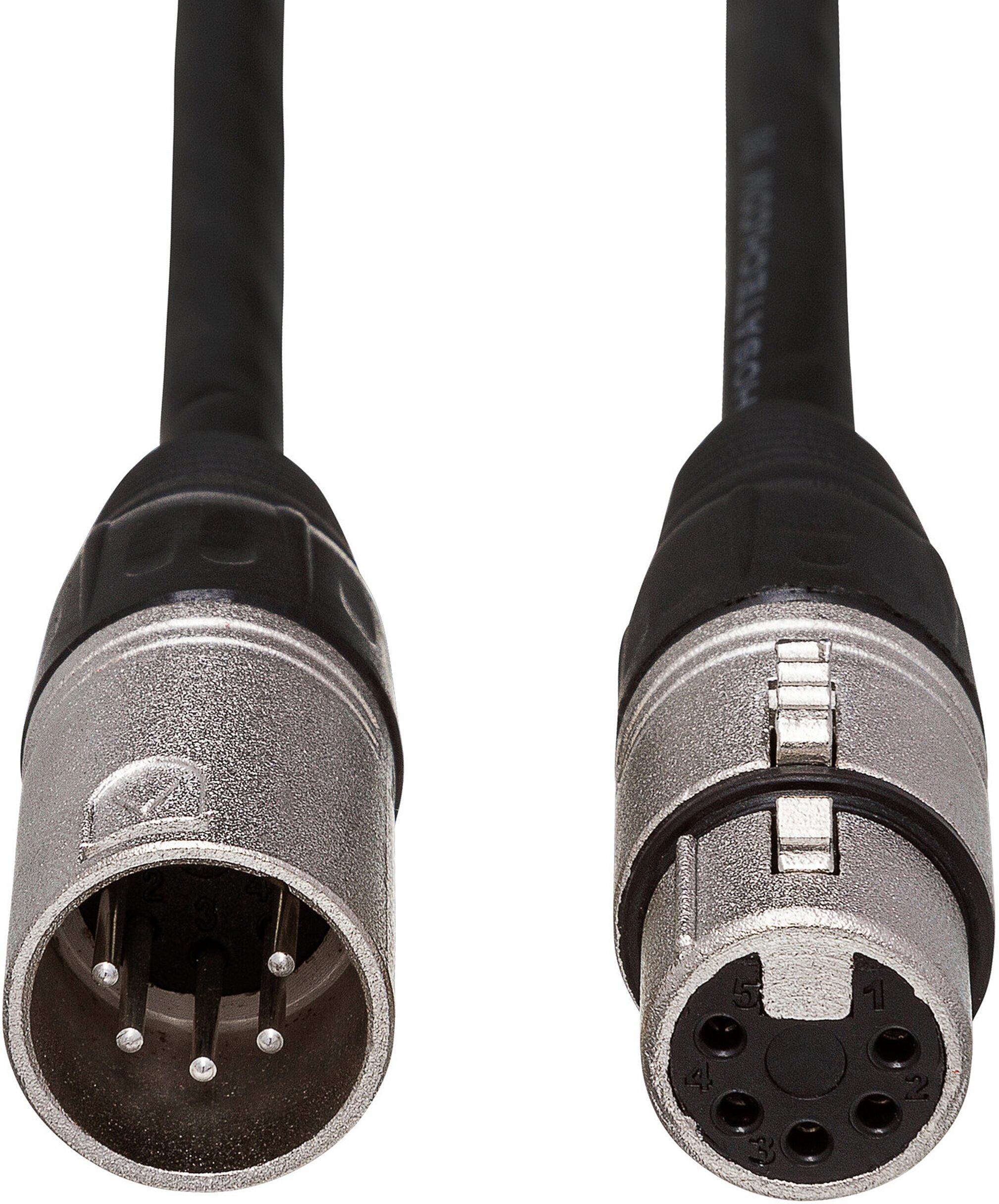 Hosa DMX-500 DMX512 2-Conductor XLR5-M to XLR5-F Cable, 25 foot, DMX-525, Action Position Back