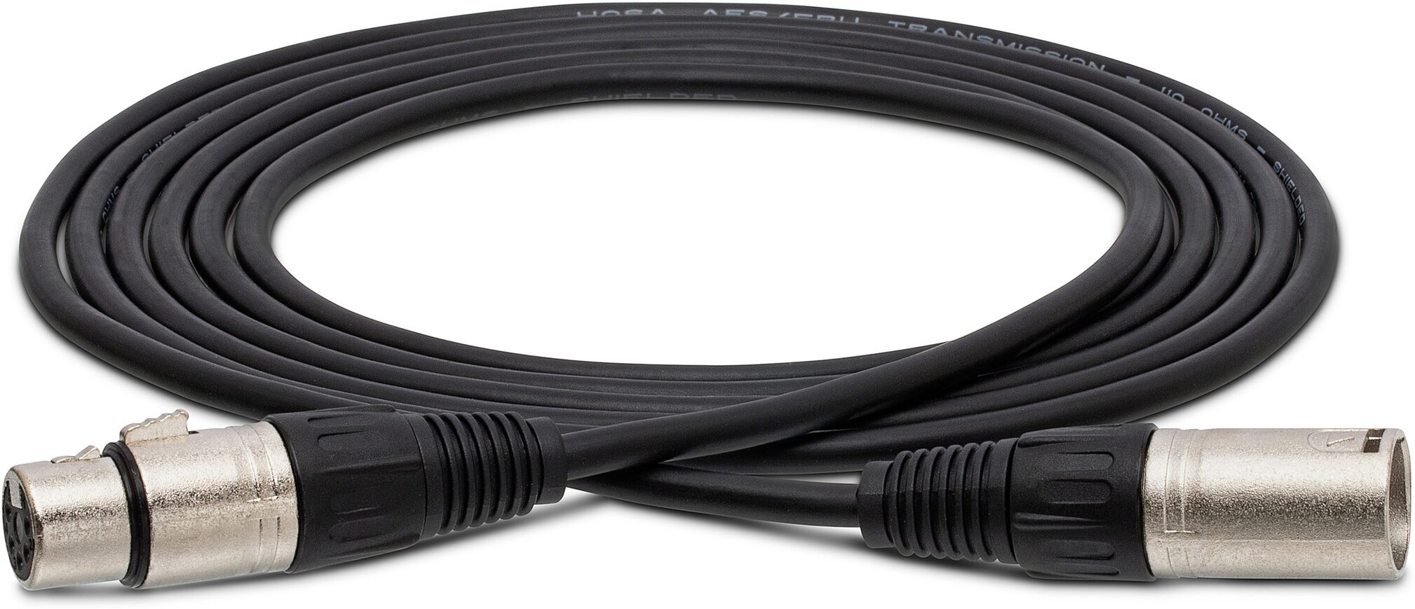 Hosa DMX-500 DMX512 2-Conductor XLR5-M to XLR5-F Cable, 25 foot, DMX-525, Action Position Back