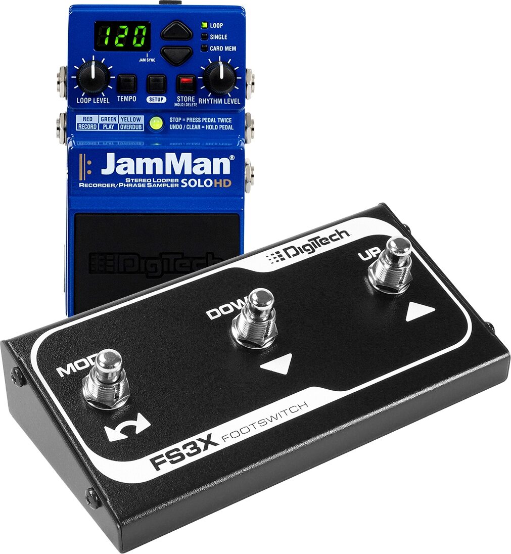 DigiTech JamMan Solo HD Looper Pedal, With DigiTech FS3X Footswitch, pack