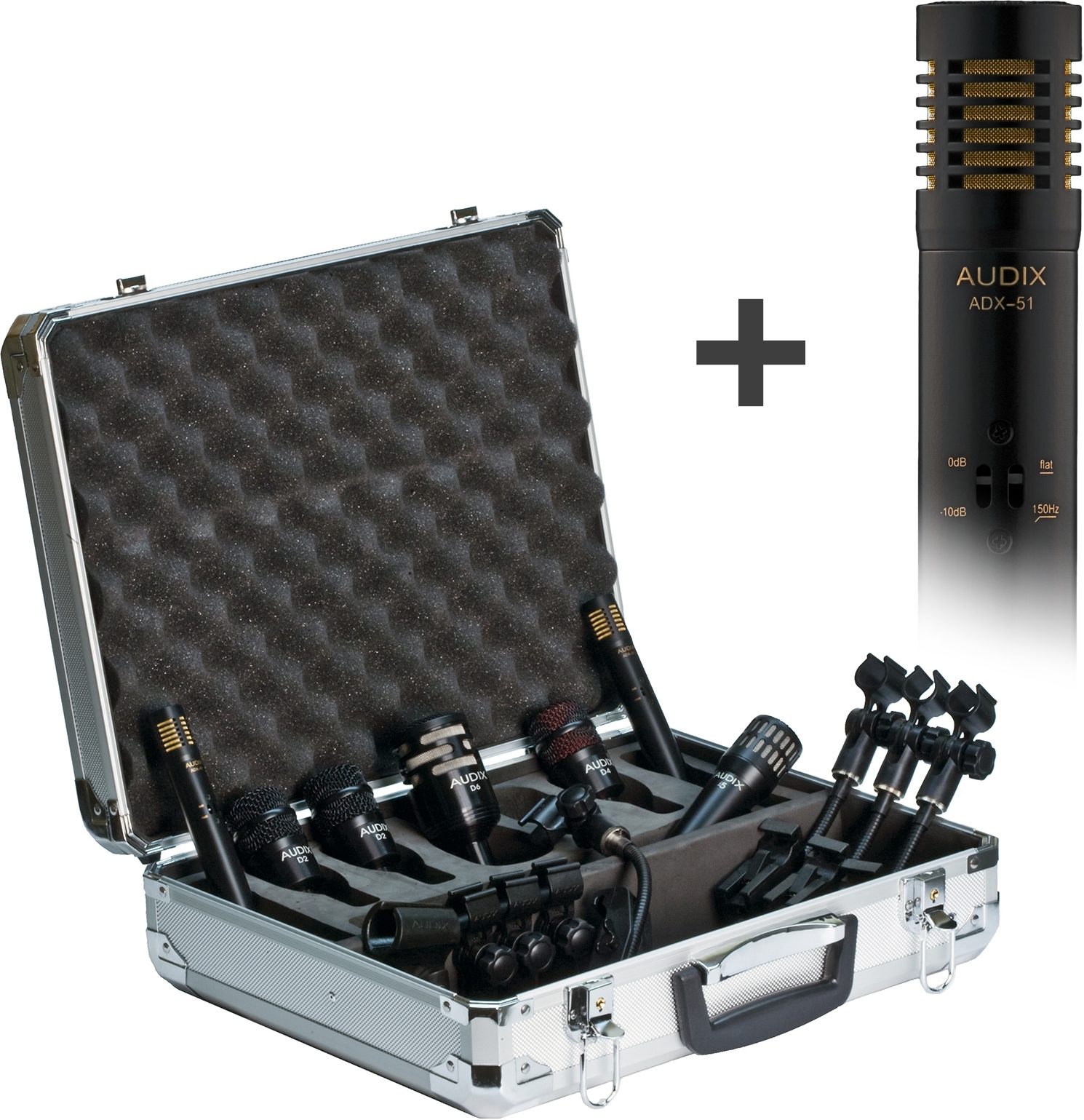 Audix DP7 7-Piece Drum Microphone Package, Action Position Back