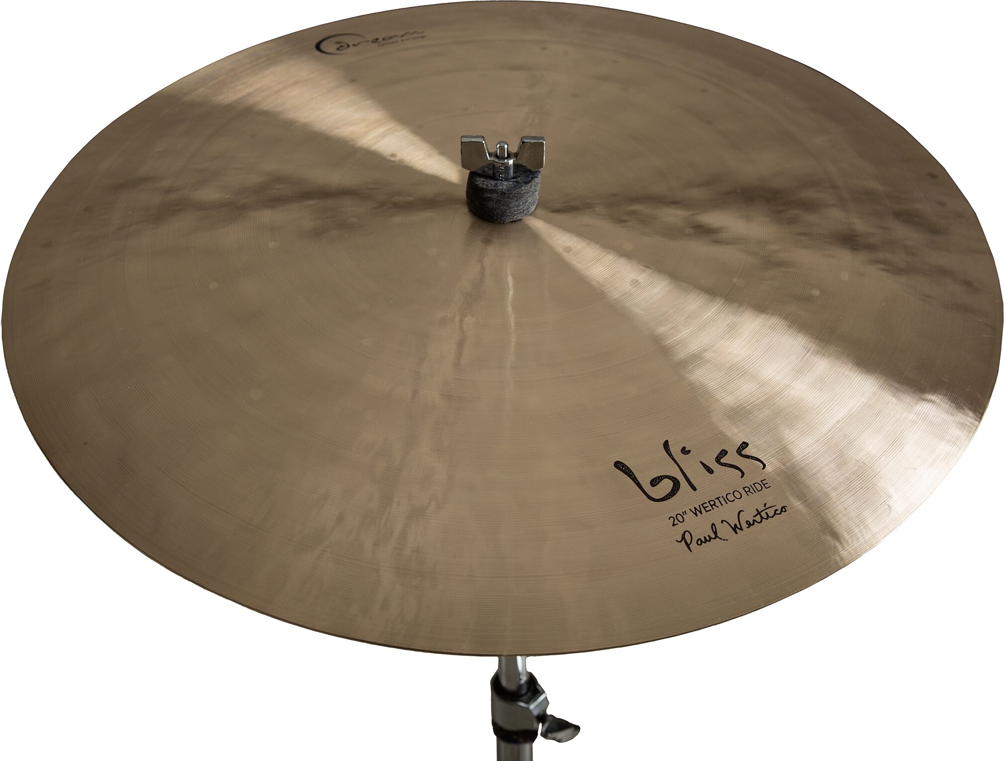 Dream Bliss Paul Wertico Flat Ride Cymbal, 20 inch, Action Position Back