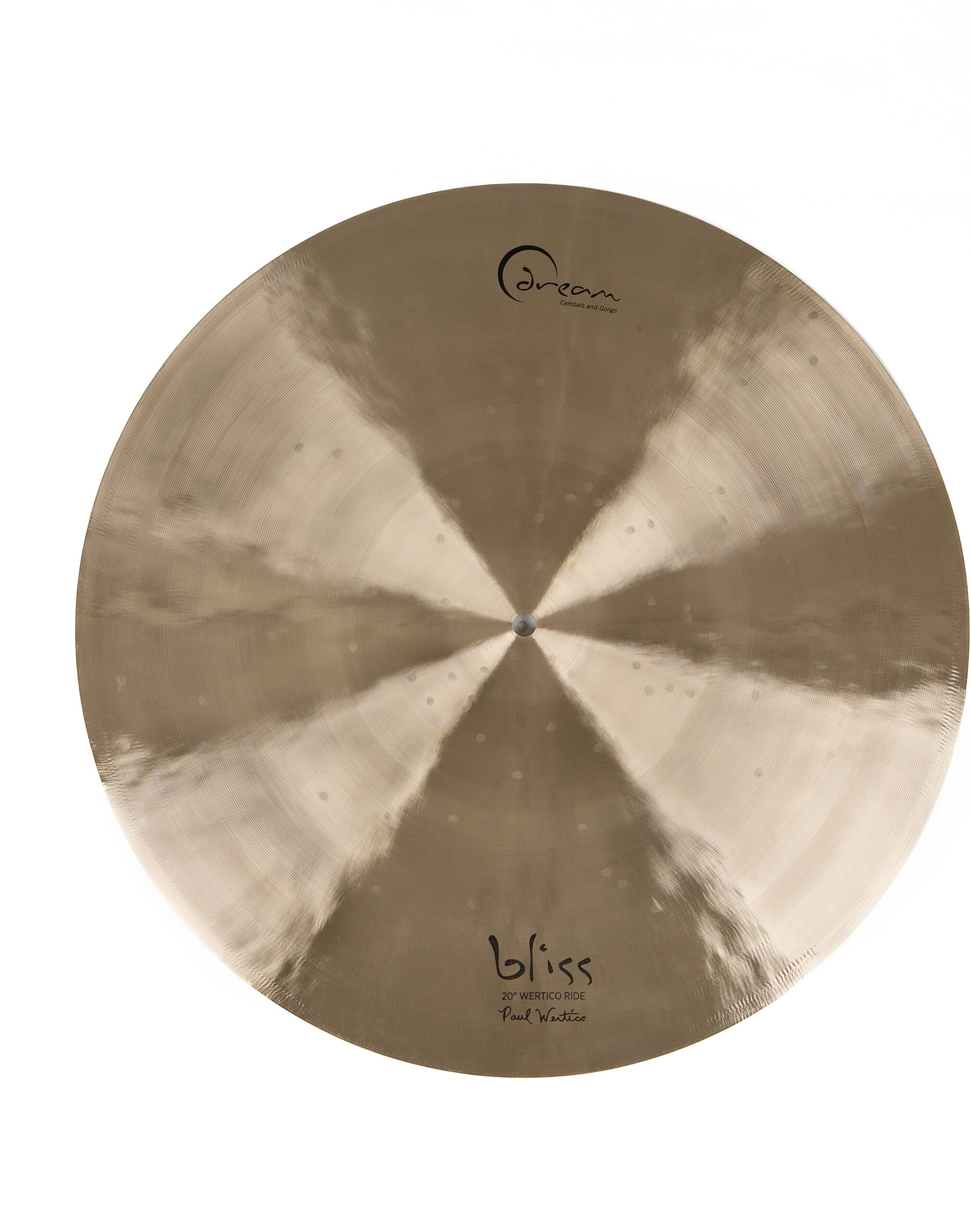 Dream Bliss Paul Wertico Flat Ride Cymbal, 20 inch, Action Position Back