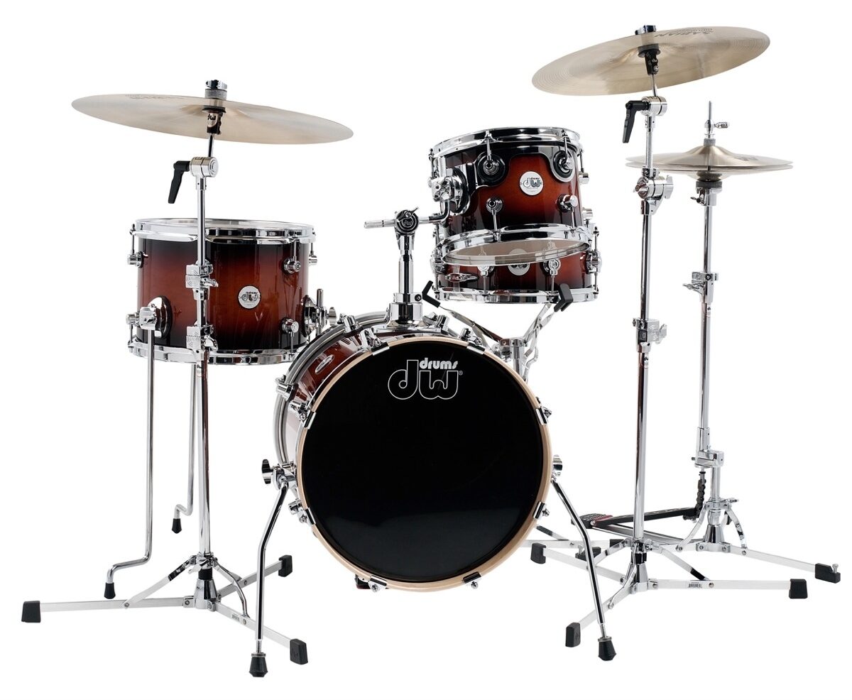 Drum Workshop DDLG1604 Design Series Mini-Pro 16 Drum Shell Kit, 4-Piece, Tobacco Burst