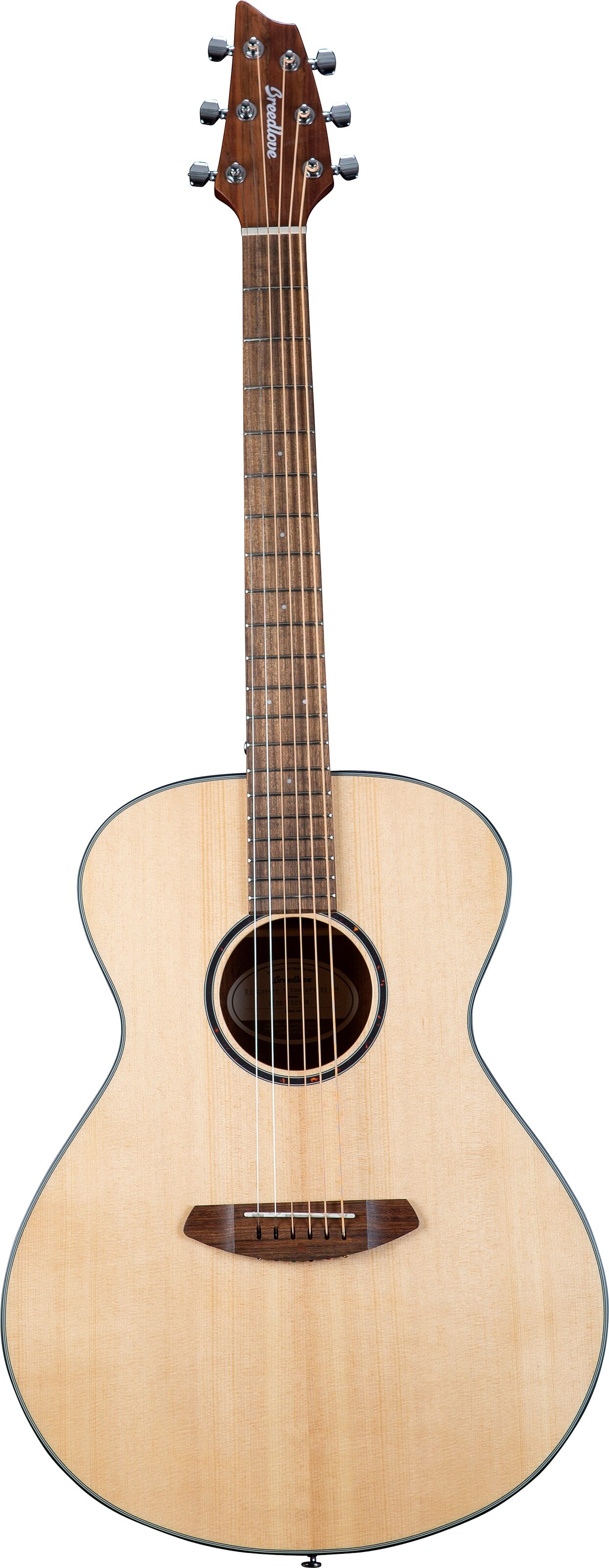 Breedlove ECO Discovery S Concert Sitka/Mahogany Acoustic Guitar, Left-handed, Action Position Back
