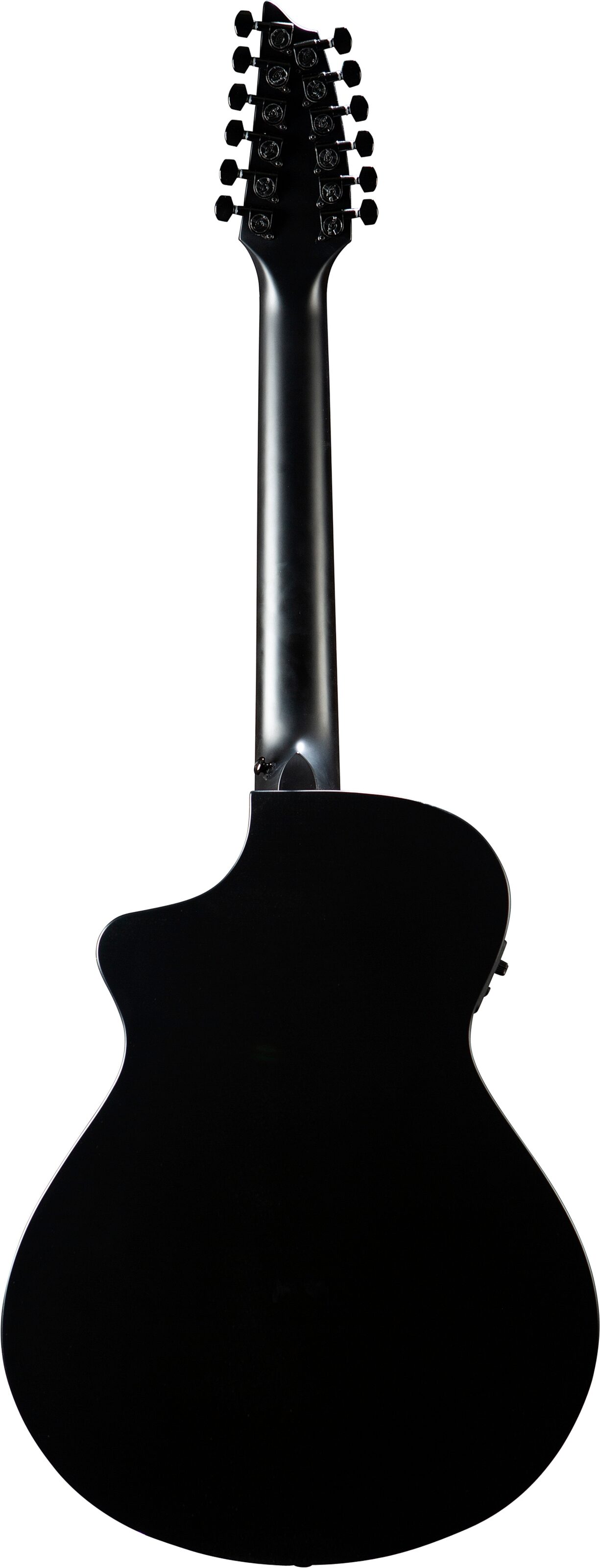 Breedlove Discovery S Concert Double Course CE Acoustic-Electric Guitar, 12-String, Black, Action Position Back