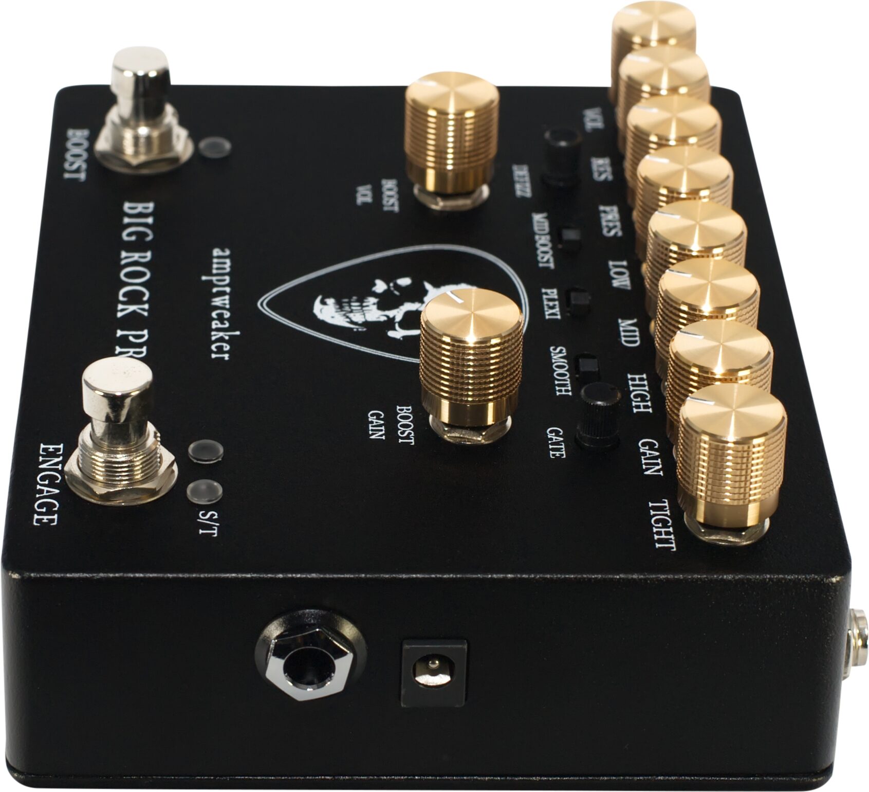 Amptweaker Big Rock Pro II Distortion and Overdrive Pedal, Action Position Back