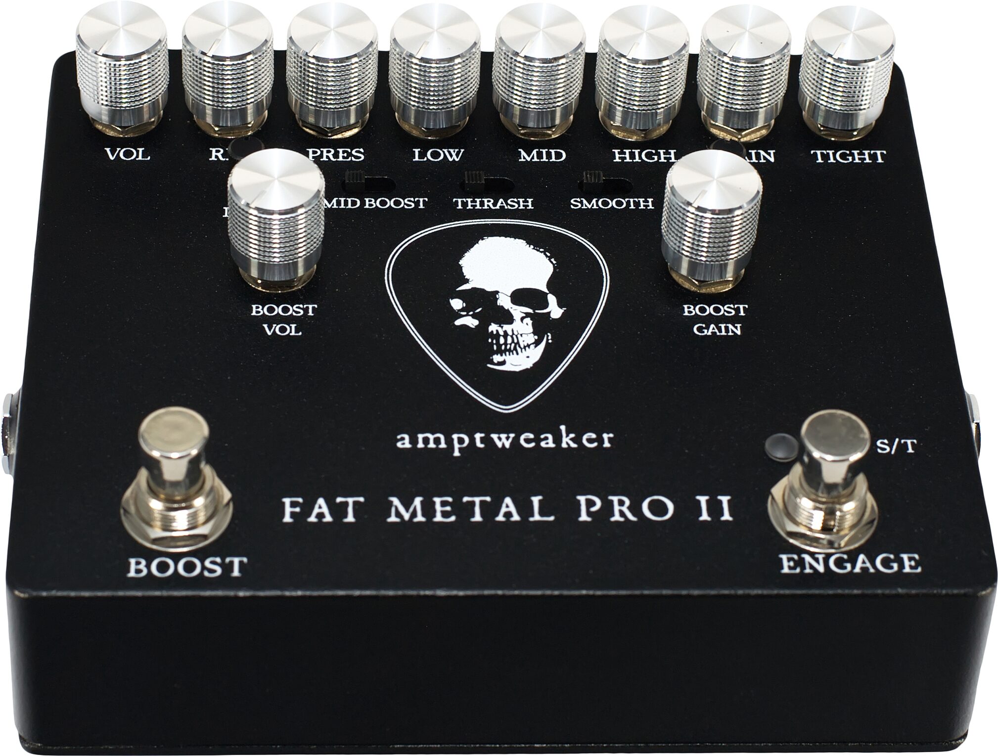 Amptweaker Fat Metal Pro II High Gain Distortion Pedal, Action Position Back