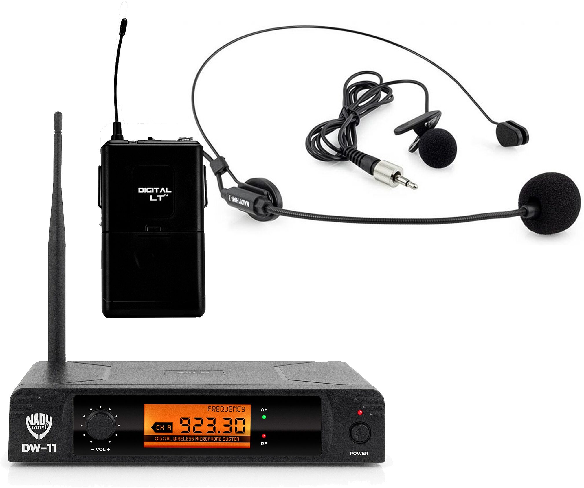 Nady DW 11 LT HM Headset and Lavalier Wireless Microphone System