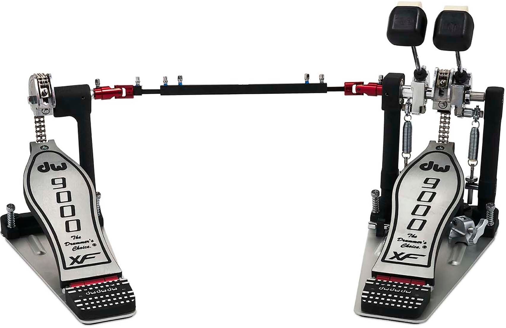 Drum Workshop 9000 Series Double Bass Pedal XF (with Case), New, Action Position Back