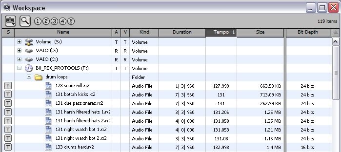 Digidesign Pro Tools LE Upgrade, Tempo Column