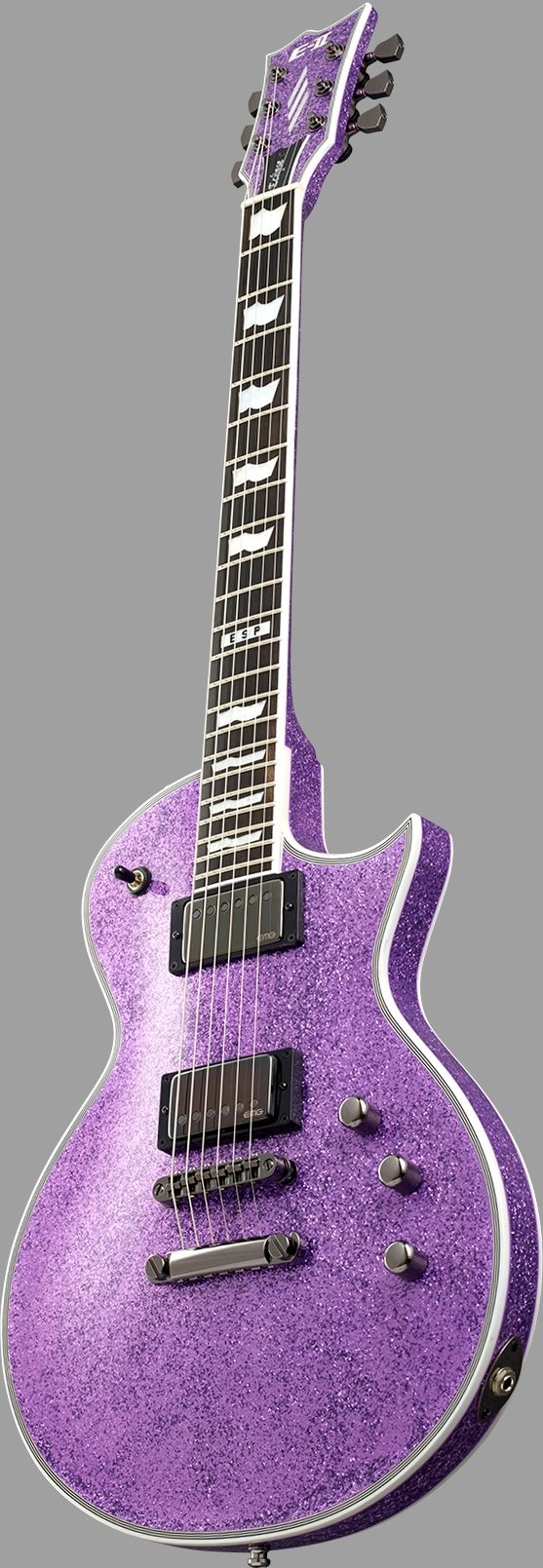 ESP Eclipse E-II DB Electric Guitar, 57/66 Pickups (with Case), Angled Front