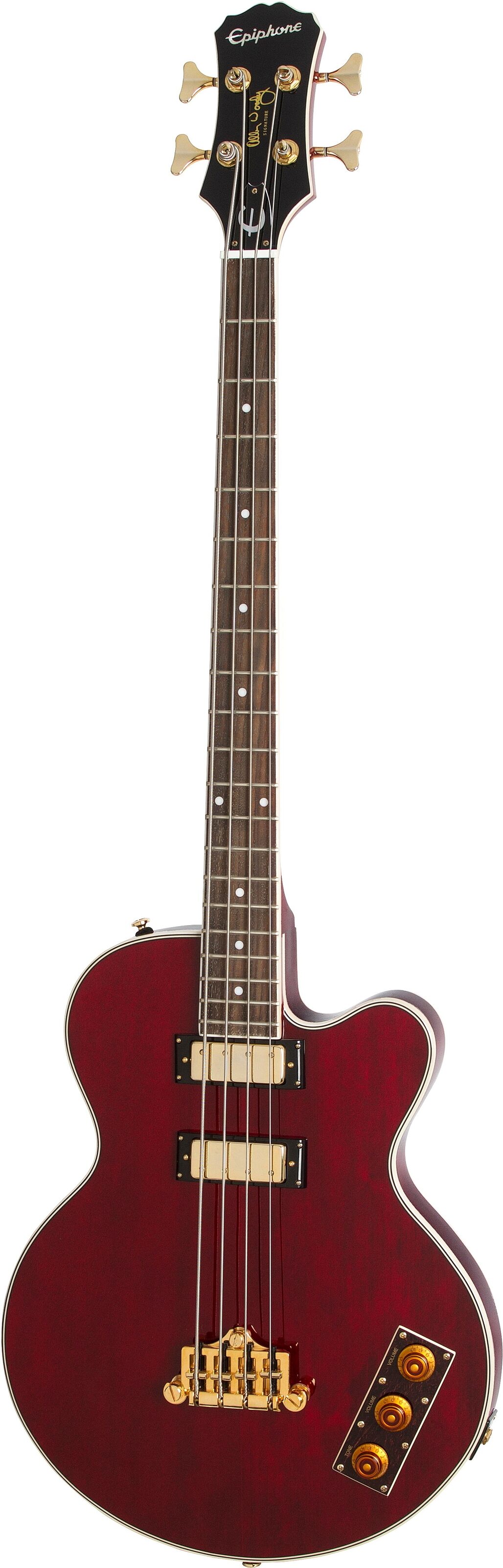 Epiphone Allen Woody Rumblekat Electric Bass, Dark Wine Red, Main