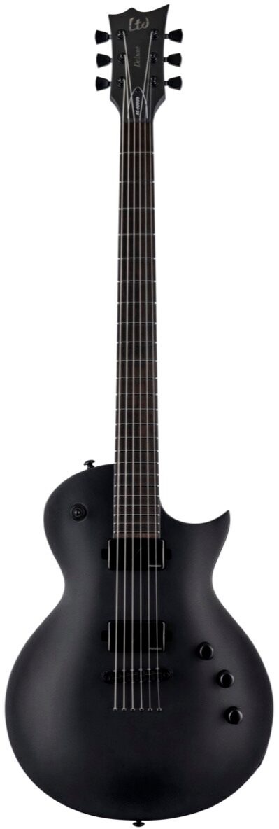 ESP LTD EC-1000 Baritone Electric Guitar, Charcoal Metallic Satin, main