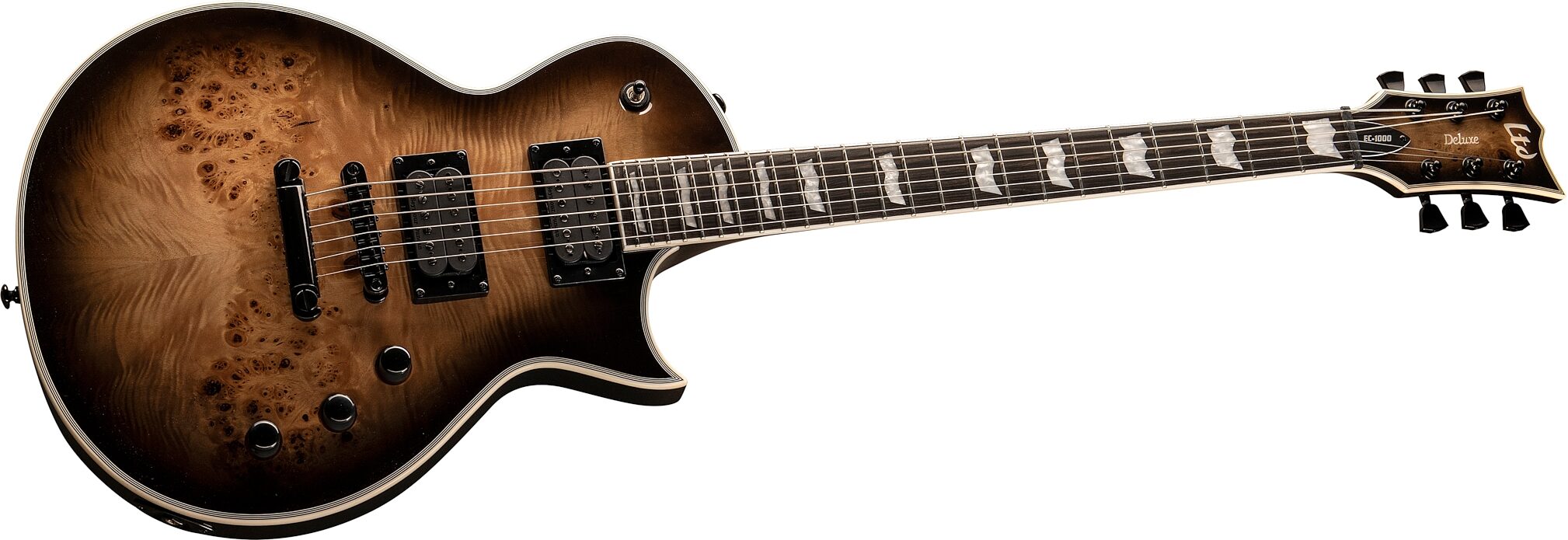 ESP LTD EC-1000 Burl Poplar Electric Guitar, Action Position Back