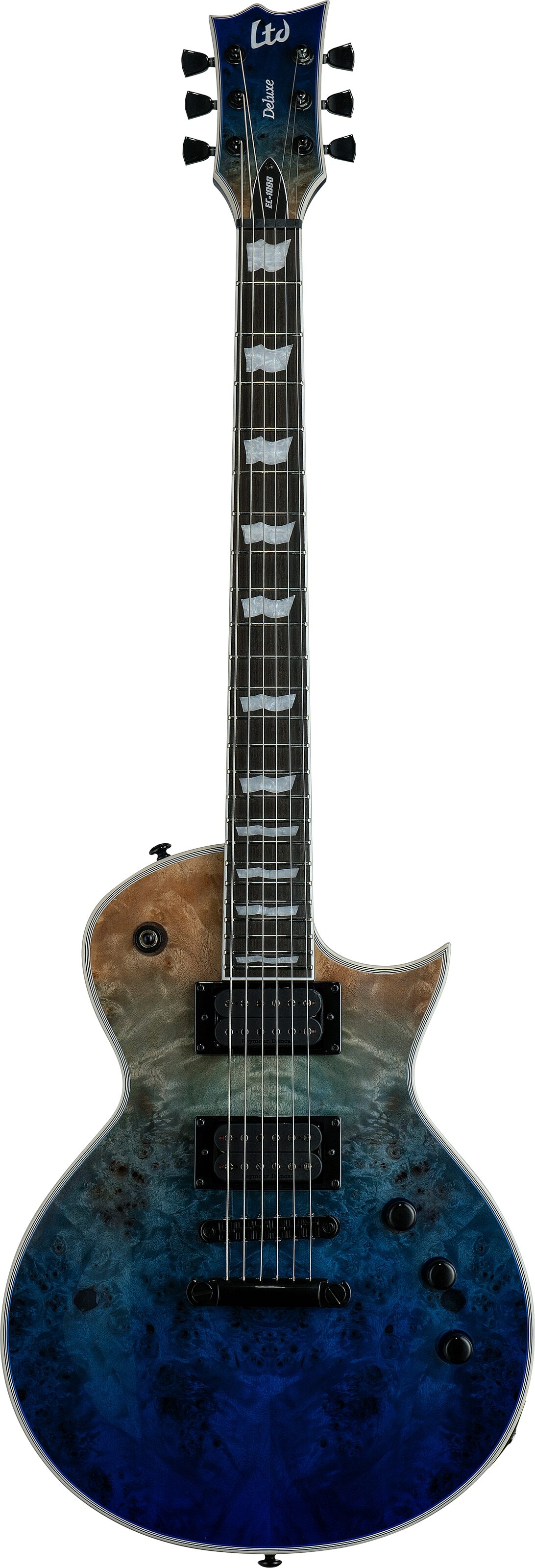 ESP LTD EC-1000 Burl Poplar Electric Guitar, Action Position Back